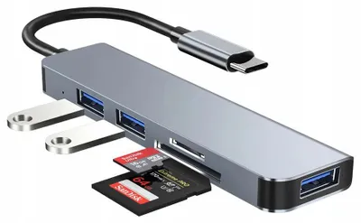 Produktbild von USB-C Hub mit SD/MicroSD Kartenleser