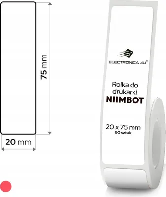 Image de Étiquettes autocollantes thermiques pour imprimante Niimbot D101 20x75