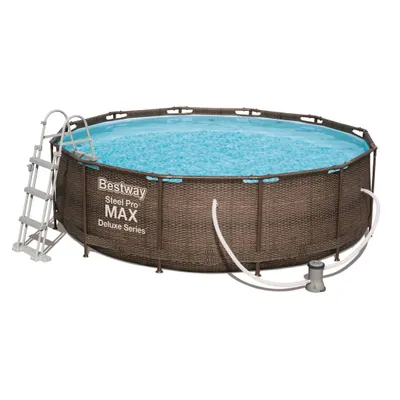 Produktbild von Bestway Steel Pro 56709, 9150 l, Gerahmter Pool, Braun, 39,6 kg
