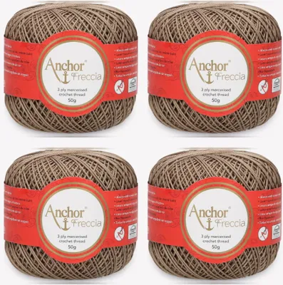 Immagine prodotto di 4x Anchor Freccia 6 – filato di cotone mercerizzato per uncinetto (Color 00392)