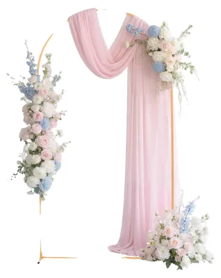 Produktbild von VEVOR Bogen Hintergrundständer, Set von 3, 2,2/2/1,8 m, Stabile Struktur, Einfache Montage, Goldener Metallbogen Hintergrundständer für Hochzeit, Geburtstagsparty, Abschlussfeier, Feiertagsfeier und Zeremonie-Dekoration, 1 Stk, 220 cm-a