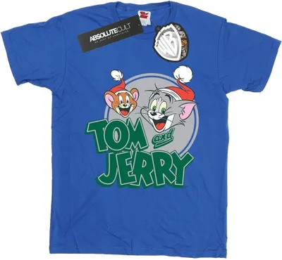 Produktbild von Tom And Jerry - "Christmas Greetings" T-Shirt für Damen BI46251 (XXL) (Königsblau)