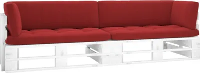 Produktbild von 2-Sitzer-Palettensofa Weiß Imprägniertes Kiefernholz 3066643