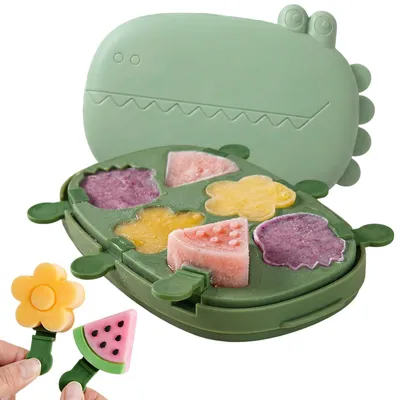 Silikon-Eisformen, 6 Fächer, BPA-frei, Mini-Eis am Stiel