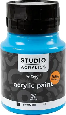 Produktbild von Creall Studio-Acrylfarbe, deckend, Primärblau (30), 500 ml, 1 Flasche