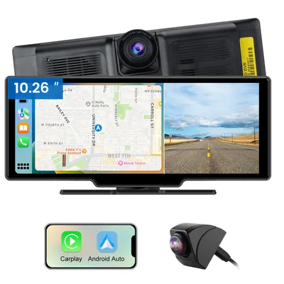 Zdjęcie produktu dla 10.25 cali z carplay android auto 1600*600 urządzenie nawigacyjne czarny GPS Bluetooth navi mapa kraju zestaw głośnomówiący AUX audio 1080p