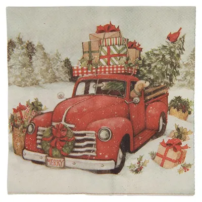 Produktbild von Clayre & Eef Servietten Papier 20er Set 33x33 cm Weiß Papier