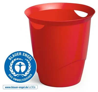 Produktbild von DURABLE Papierkorb TREND 16L rund, 1701710080 rot
