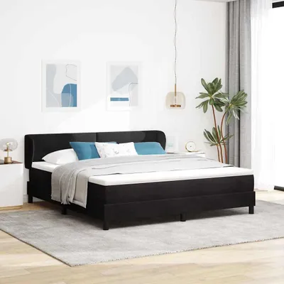 Produktbild von Maison Exclusive - Boxspringbett mit Kopfteil Schwarz 180 x 200 cm Samt