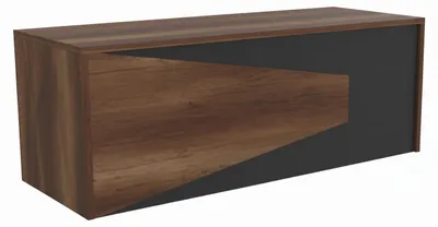 Productafbeelding van Minimalistische bureau, modern design, bruin en zwart, houten frame