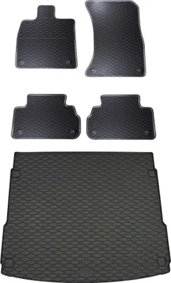 Produktbild von Gummi Fußmatten + Kofferraumwanne Set für Audi Q5 FY + FYT Sportback, Bj. 2021-