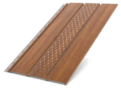Immagine prodotto di Controsoffitto BRYZA, plastica perforata, lunghezza 3M, larghezza 305 mm, rovere dorato