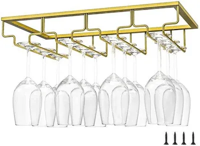 Produktbild von Wein- und Glashalter - Raumsparend - eleganter Design - Stahl