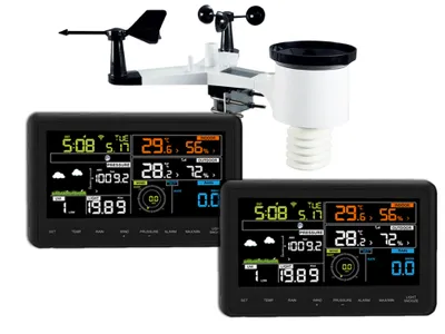 Produktbild von froggit WH3000 SE PRO TWIN (2 Displays) WiFi Internet Funk Wetterstation Ecowitt-Server