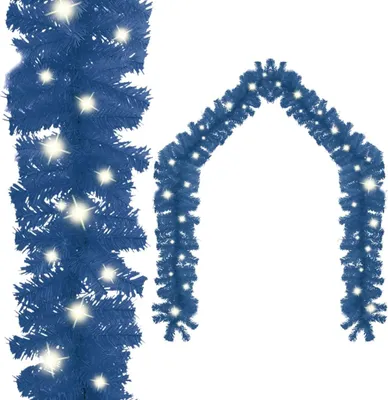 Produktbild von The Living Store Weihnachtsgirlande mit LED-Lichtern 20 m Blau