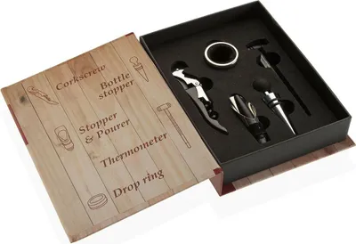 Immagine prodotto di Set di accessori per vino Versa Wood 5 x 20 x 14,5 cm