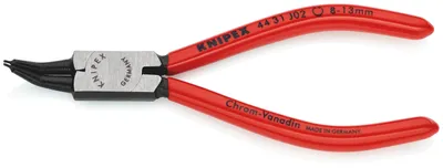 Produktbild von Knipex 44 31 J02, Sicherungsringzange, Chrom-Vanadium-Stahl, Kunststoff, Rot, 140 mm, 90 g