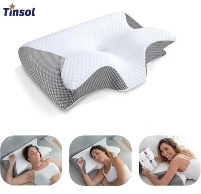 Produktbild von STUNQ® Memory Foam Nackenkissen – Ergonomisches Nackenstützkissen für Seiten-, Rücken- und Bauchschläfer