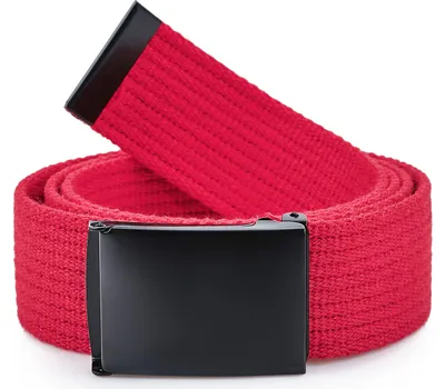 Image de Ceinture pour homme Ladeheid en tissu P10 (rouge-noir, 120 cm (longueur totale 130 cm))