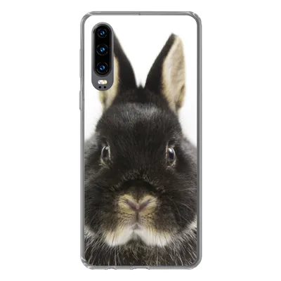 Produktbild von MuchoWow® Handyhülle Schutzhülle Hülle für Huawei P30 Kaninchen - Haustiere - Fell Silikon Softcase Handy Hülle - Kartenbesitzer