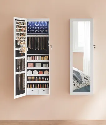 Produktbild von SONGMICS Schmuckschrank Spiegelschrank mit LED Beleuchtung and Spiegel