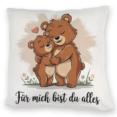 Produktbild von Zwei kuschelnde Bären - Für mich bist du alles Kuschelkissen