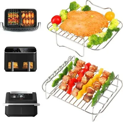 Produktbild von Airfryer Zubehör Rack mit Kebab Spießen für Ninja Foodi AF500uk