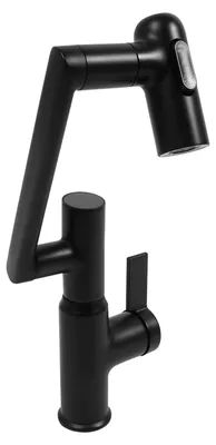 Produktbild von LED Wasserhahn - Küchen- und Badarmatur - LED Temperaturanzeige - Schwenkbarer flexibler Auslauf - Touch Steuerung - Warm- und Kaltwasser - Messing - Schwarz