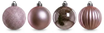 Produktbild von TrendLine Weihnachtskugeln bruchfest, langlebig Ø 5 - 8 cm rosé 34 Stück