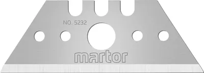Produktbild von MARTOR 10 x Trapezklinge, Ersatzklingen Cuttermesser, Sicherheitsmesser, 19 mm, Scharf, Im Spender, 2-fach Nutzbar, NR. 5232