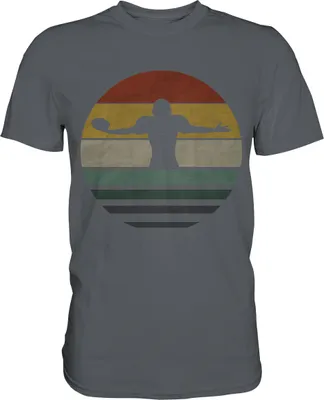 Produktbild von Retro American Football T-Shirt – Dark Grey / L
