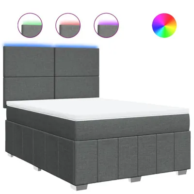 Obrázok produktu pre vidaXL Boxspring posteľ s matracom Tmavo šedá 140x190 cm Látka