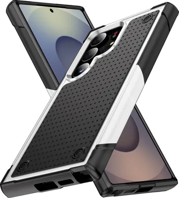 Produktbild von Hülle Für Samsung Galaxy S25 Ultra Militärqualität Stoßfest Hybrid 2 in 1 Hart PC Weich TPU Handyhülle Weiß Schwarz