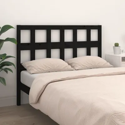 Produktbild von vidaXL Kopfteil Schwarz 165,5x4x100 cm Massivholz Kiefer - Kopfteil - Kopfteile - Bettkopfteil - Holzkopfteil