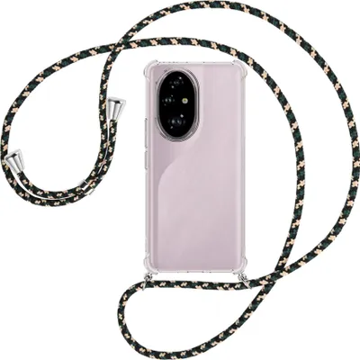 Produktbild von Handykette Backcover-Schutzhülle mit Band (Metall silberfarben) für Honor 200 Pro - camouflage