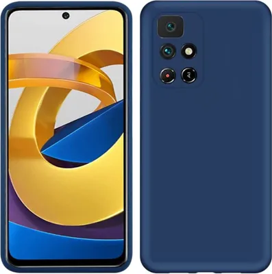 Produktbild von Xiaomi Poco M4 Pro 5G Hülle, Flüssig Silikon Weich Gummi Schutzhülle für Xiaomi Poco M4 Pro 5G Blau