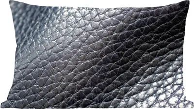 Produktbild von MuchoWow® Zierkissen Sofakissen Wohnzimmer Dekokissen 60x40 cm Leder - Textur - Schwarz - Hell - Kopfkissen - Polster mit Foto