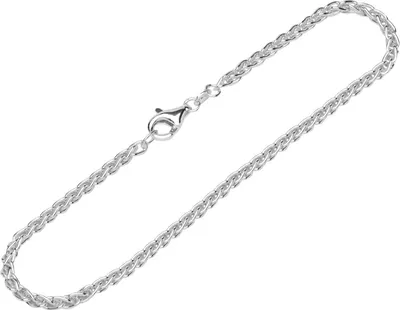 Produktbild von Armband 925 Sterling Silber 19cm Zopfkette rund Damen designer Armbandkette Neu