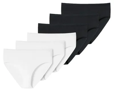 Produktbild von SCHIESSER Damen Midislip 6-Pack Uncover by SCHIESSER - schwarz-weiss - Größe S