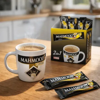 Produktbild von Mahmood Coffee 2 in 1 Instant Kaffee Sticks 48 x 10g - Zuckerfreier löslicher Kaffee
