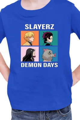 Zdjęcie produktu dla Koszulka Dziecięca Japan Manga Anime Comics Animation Demon Anime Slayer All Slayerz, 12-13 Jahr - 152 / Niebieski