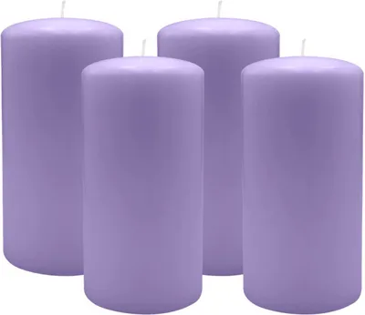 Produktbild von 4er Set Adventskranzkerzen Lavendel-Lilac Ø 80 x 150 mm