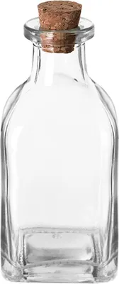 Image de Orion | Bouteille avec bouchon - En verre - 110 ml - Bouchon étanche - Pour les liquides et les produits en vrac
