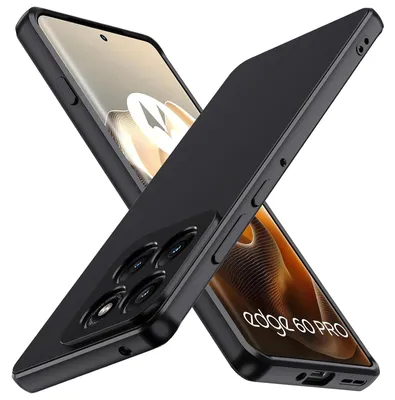 Immagine prodotto di Custodia in silicone per Motorola Edge 60 Pro Custodia protettiva Nero opaco Cover posteriore Custodia per cellulare