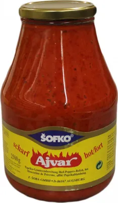 Produktbild von Sofko Ajvar Paprika und Aubergine Gesmüsezubereitung scharf 2500ml