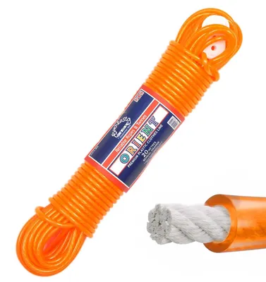 Productafbeelding van 30m PVC Kledinglijn 4,8mm Dikte - Oranje
