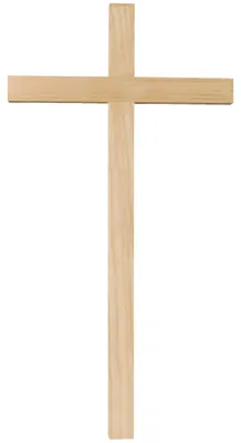 Eschenholz-Kreuz 30 cm, handbemalt, religiös