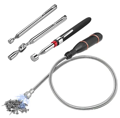 4-teiliges Teleskop-Magnetstab-Set, flexibel, rutschfest, 0,8–1,8 kg