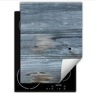 Produktbild von DarHaus Herdabdeckplatte Einteilig Küche Abdeckplatte für Glaskeramikkochfeld Abdeckung Induktionskochfeld Aufrollbare Matte 40x52 cm, grau - Holz - Blume