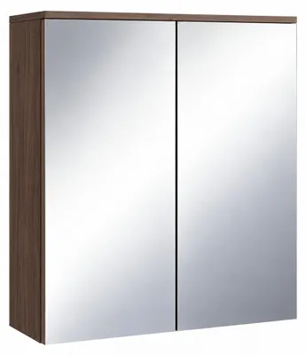 Produktbild von Badplaats Spiegelschrank Toledo 60 x 20 x 60 cm – Walnuss Braun – Badezimmerschrank Badezimmer
